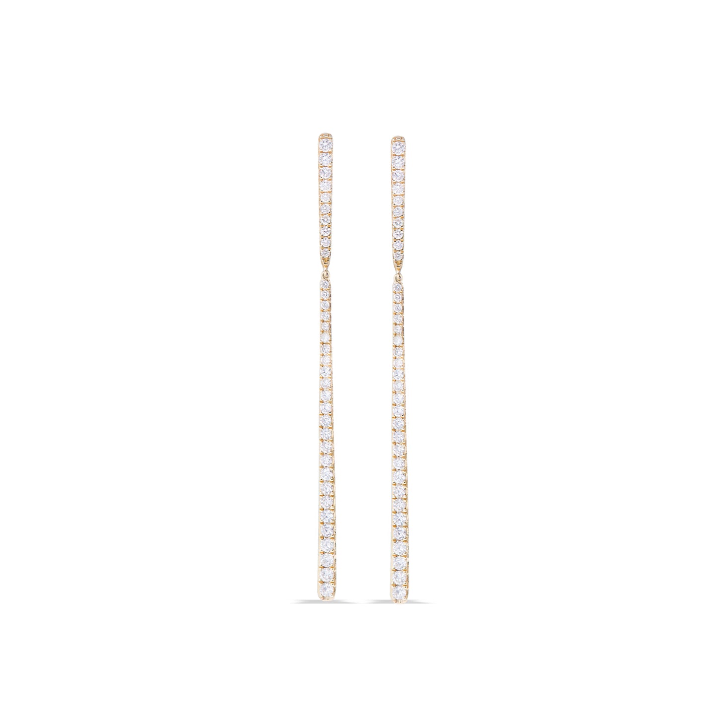 14K Gold Diamond Line Earrings