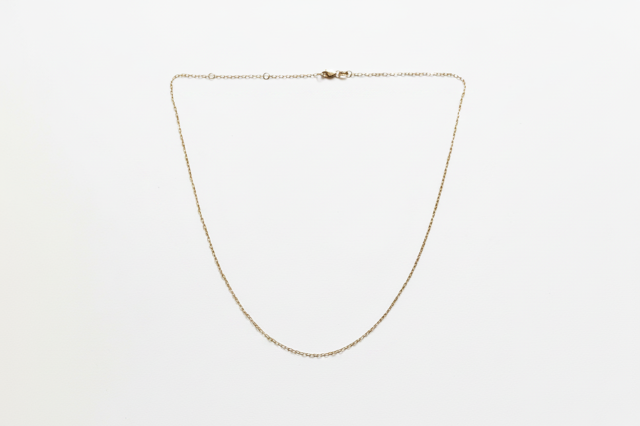 14K Gold Adjustable Chain - White Background