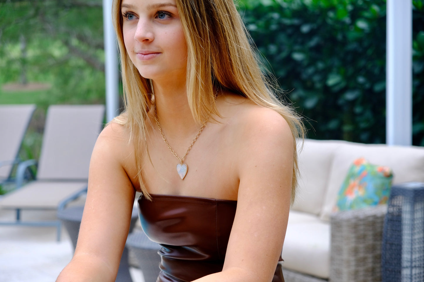 Mother of Pearl Medium Heart