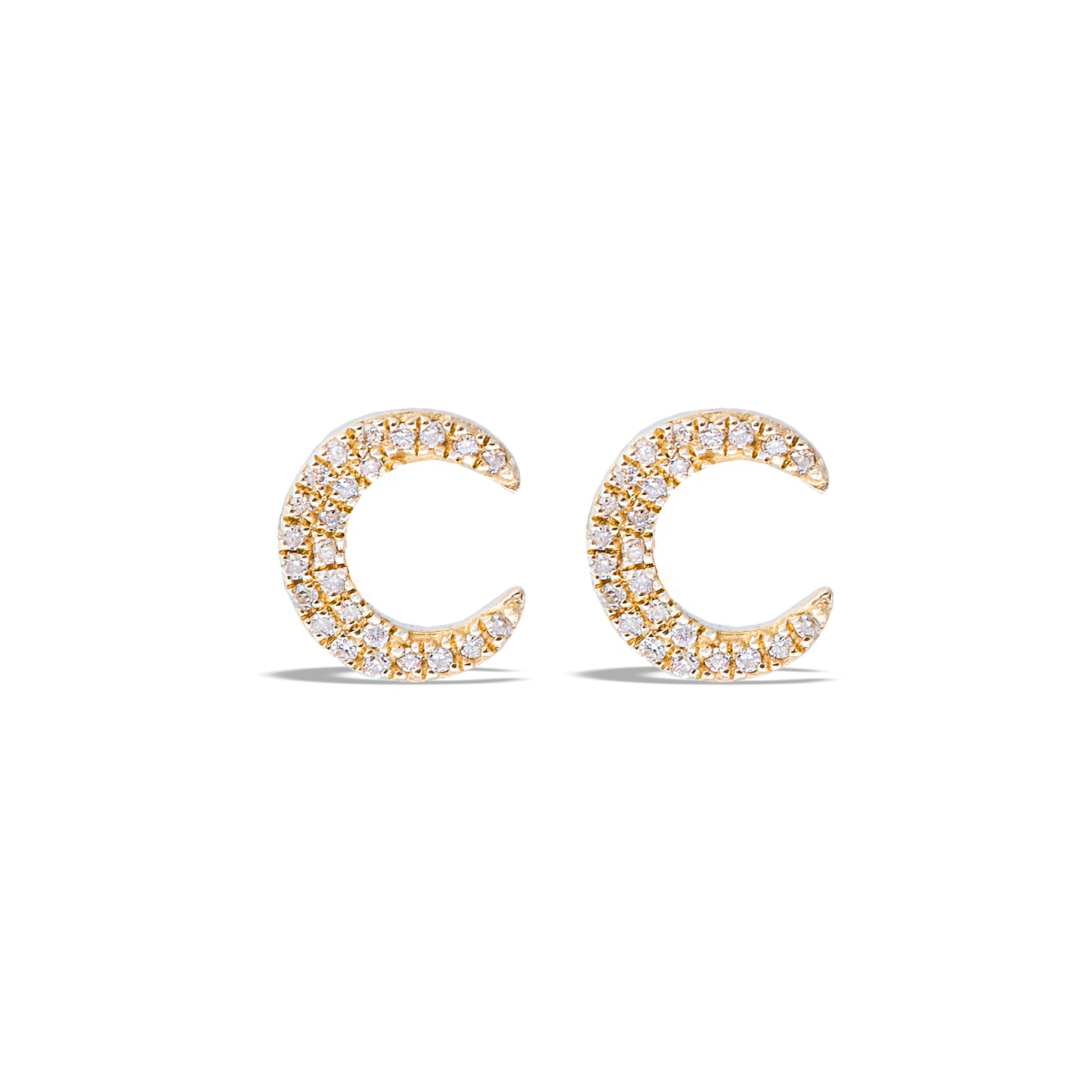 Diamond Crescent Studs
