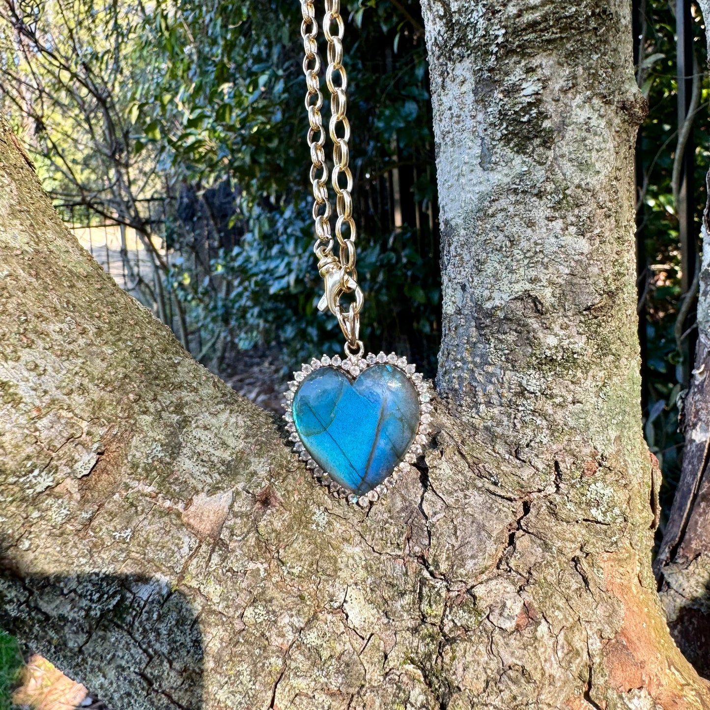 Labradorite Heart