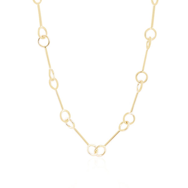 14K Gold Bar Link Chain