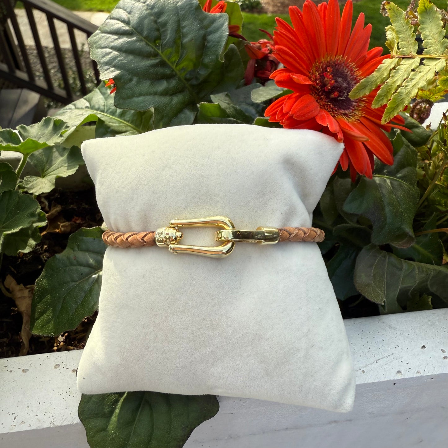 Leather Stirrup Bracelet