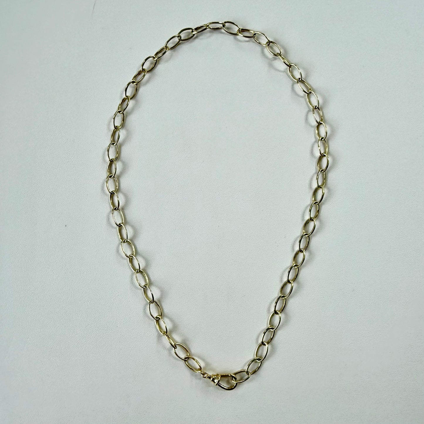 Oval Link Chain with Push Clasp