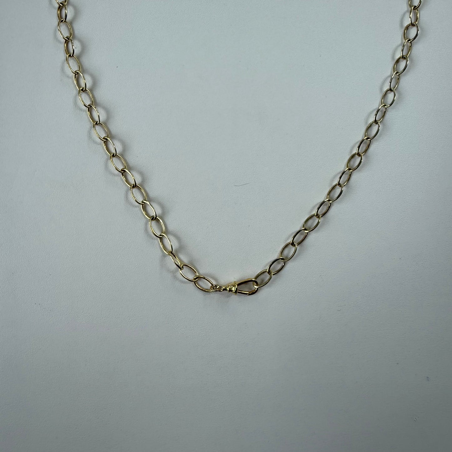 Oval Link Chain with Push Clasp
