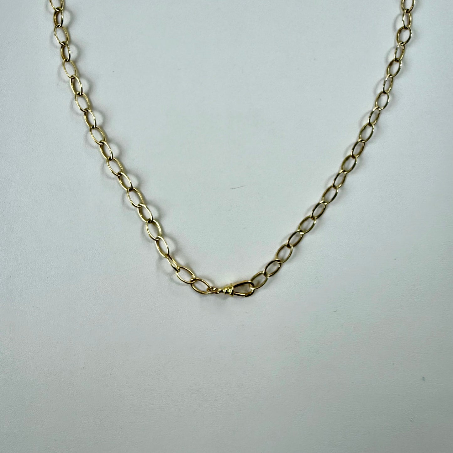 Oval Link Chain with Push Clasp