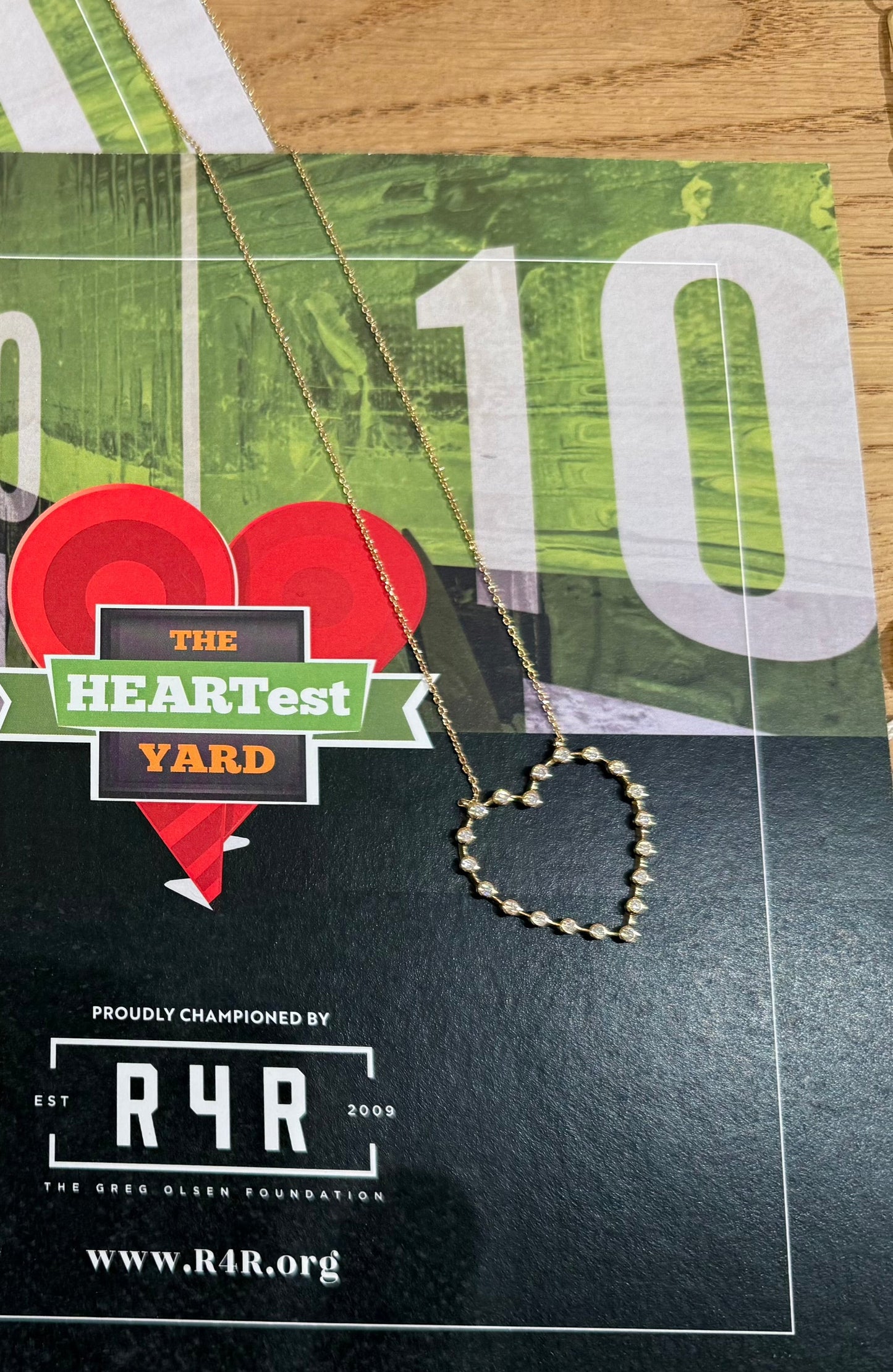 Bezel Diamond Open Heart Necklace