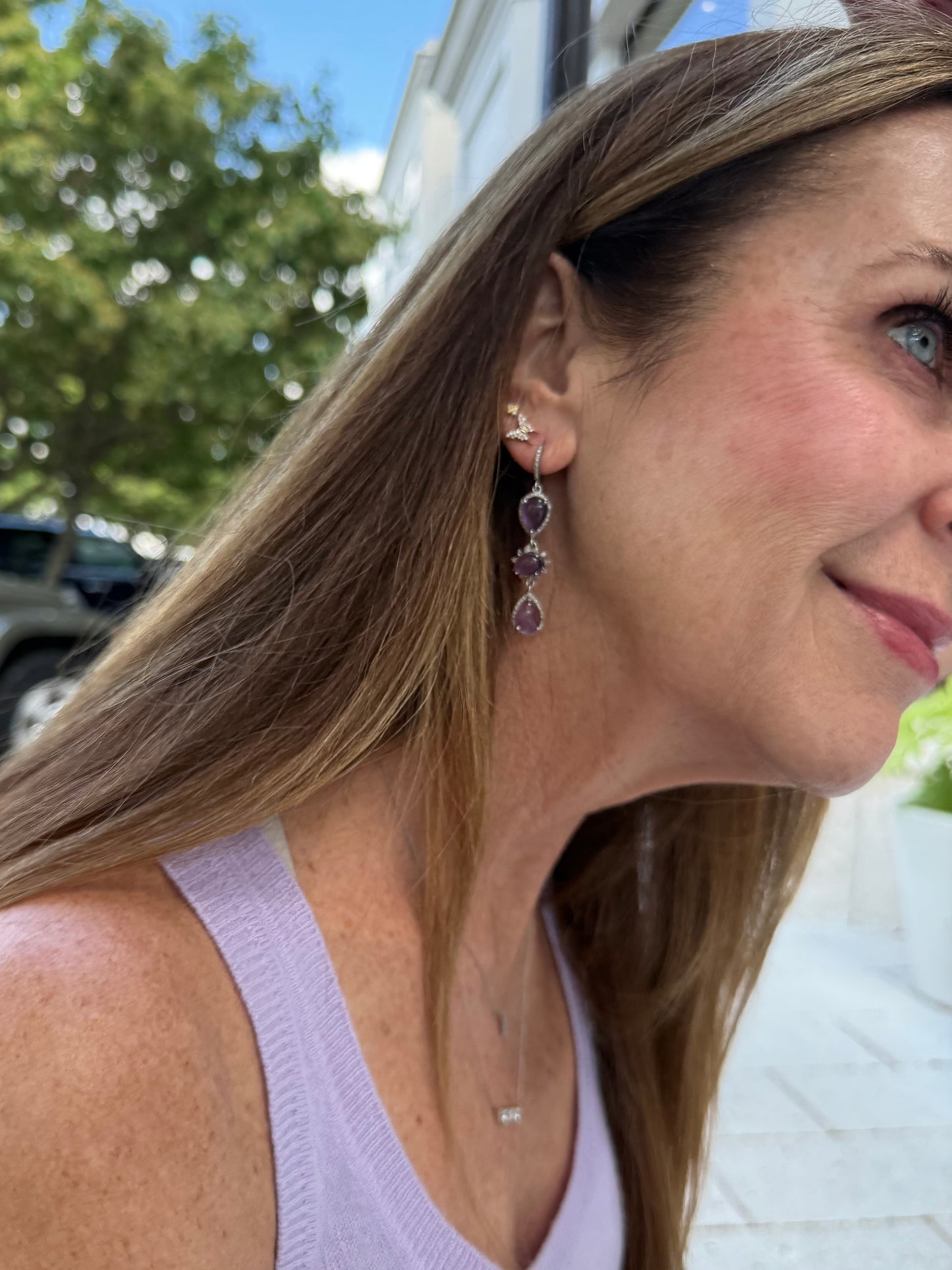 Diamond Gemdrop Earrings
