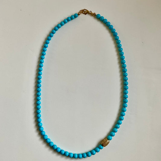 14K Sleeping Beauty Turquoise Necklace