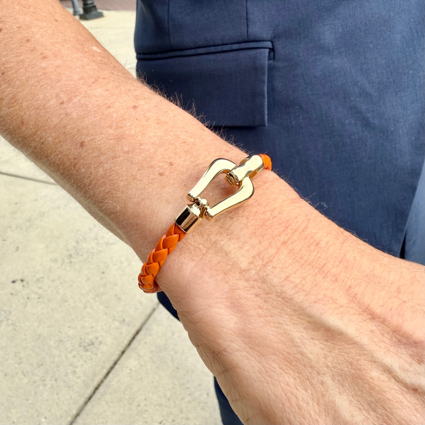 Leather Stirrup Bracelet