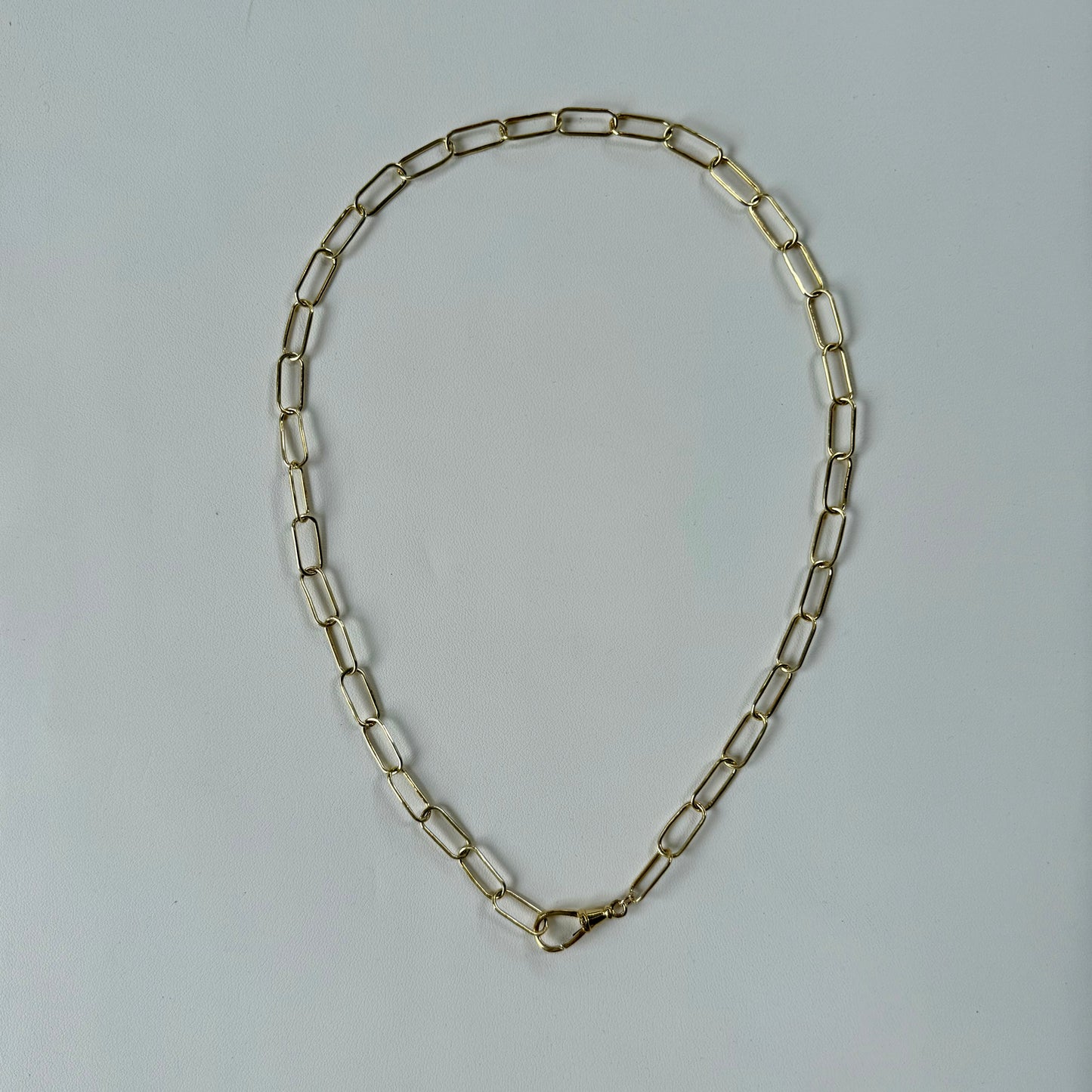 Rounded Paperclip Chain with Push Clasp