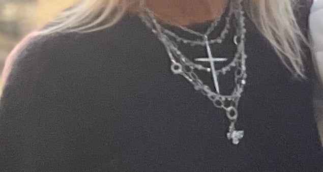 Pave Diamond Thin Dagger Cross