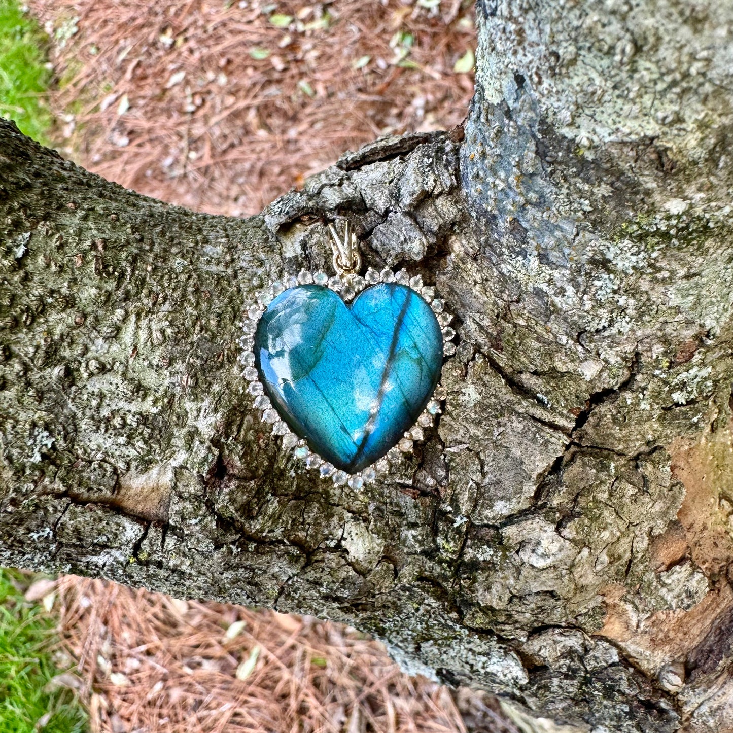 Labradorite Heart