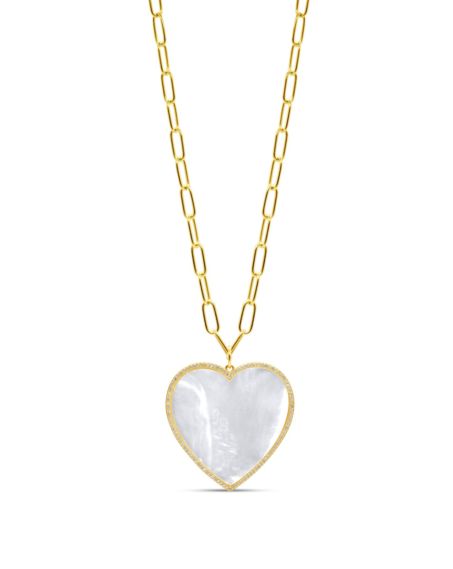 Mother of Pearl Large Heart