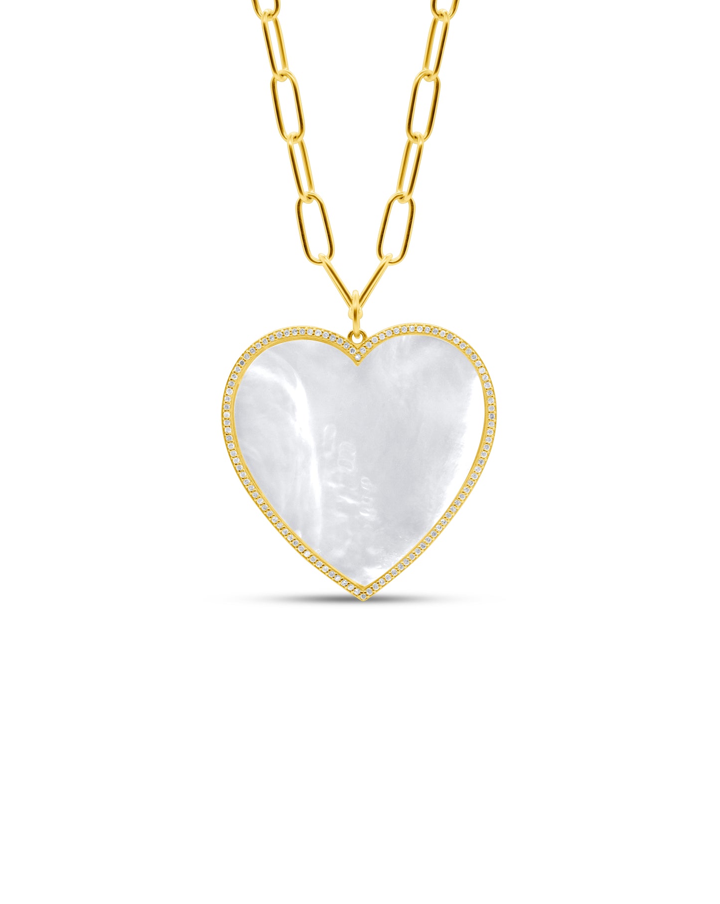 Mother of Pearl Large Heart