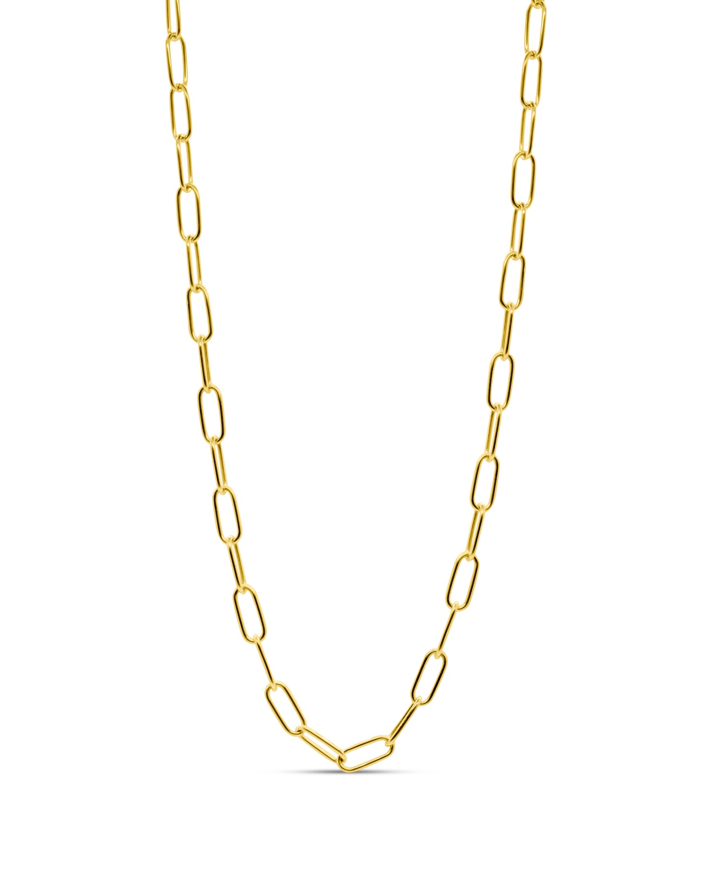 14K Rounded Paperclip Chain