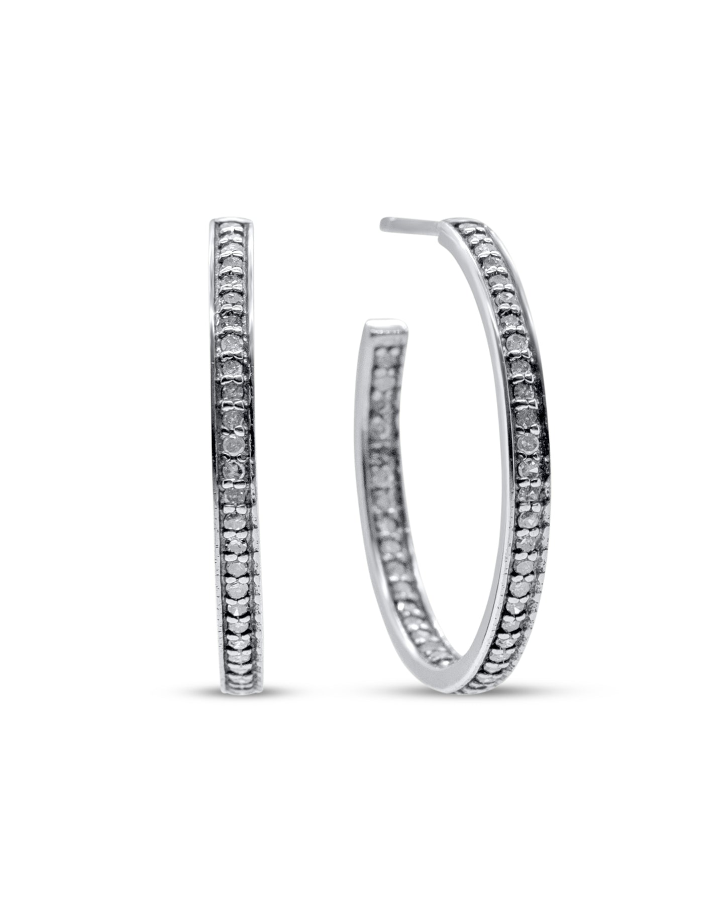 Inside Out Diamond Hoops