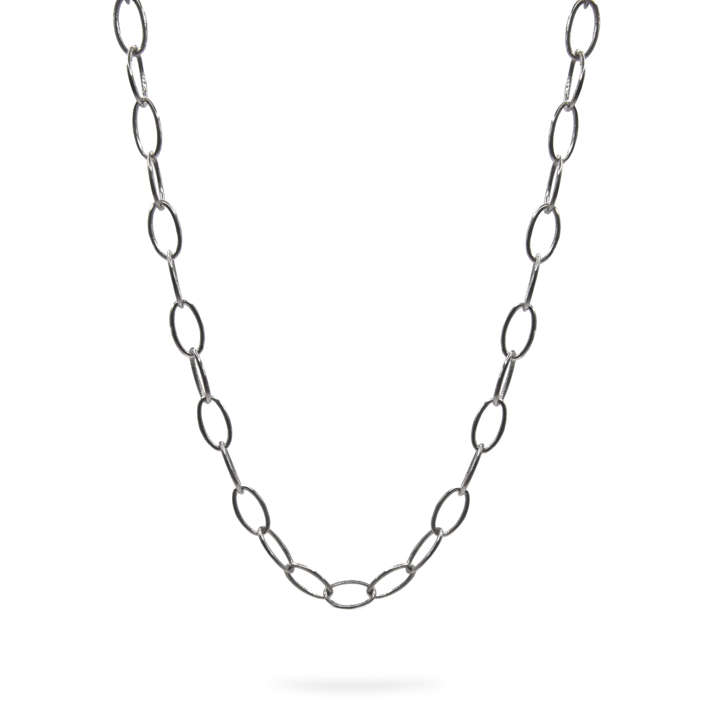 Oval Link Chain with Push Clasp