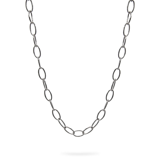Oval Link Chain with Push Clasp