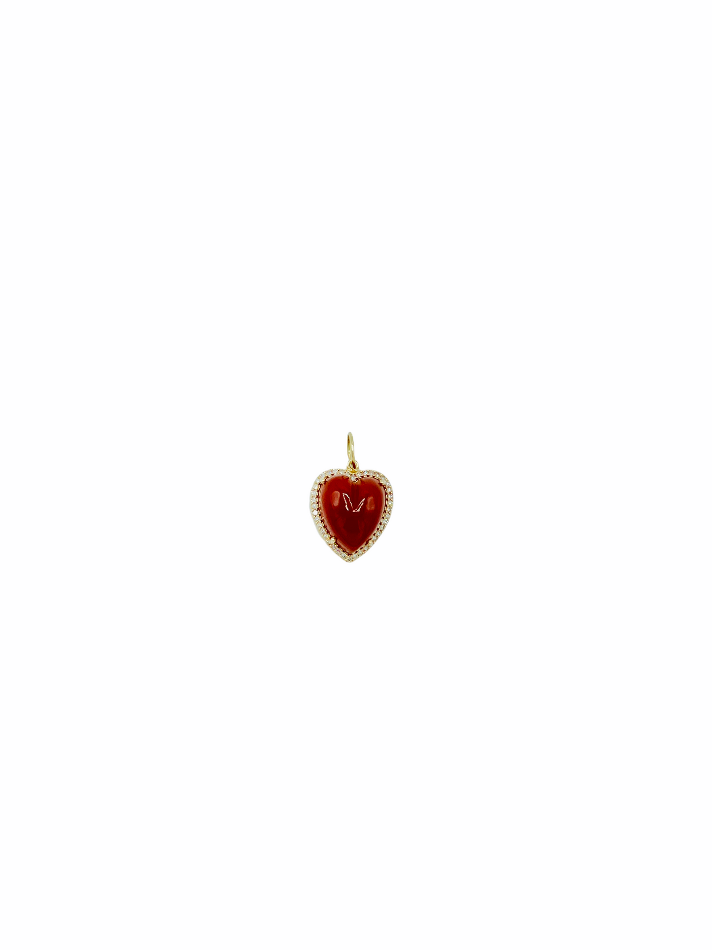 Carved Gemstone Heart Pendants