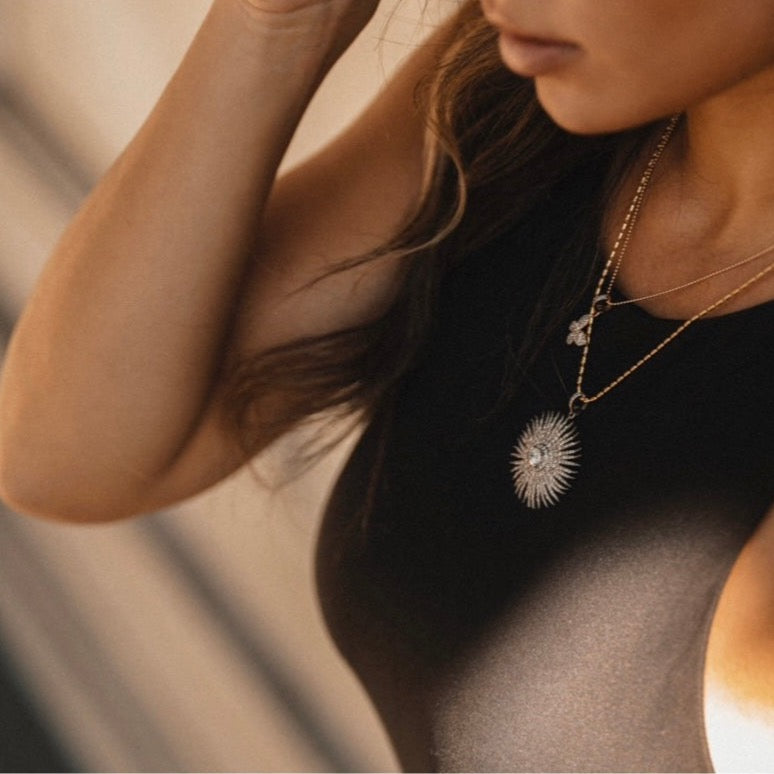 Pave Diamond Butterfly Pendant
