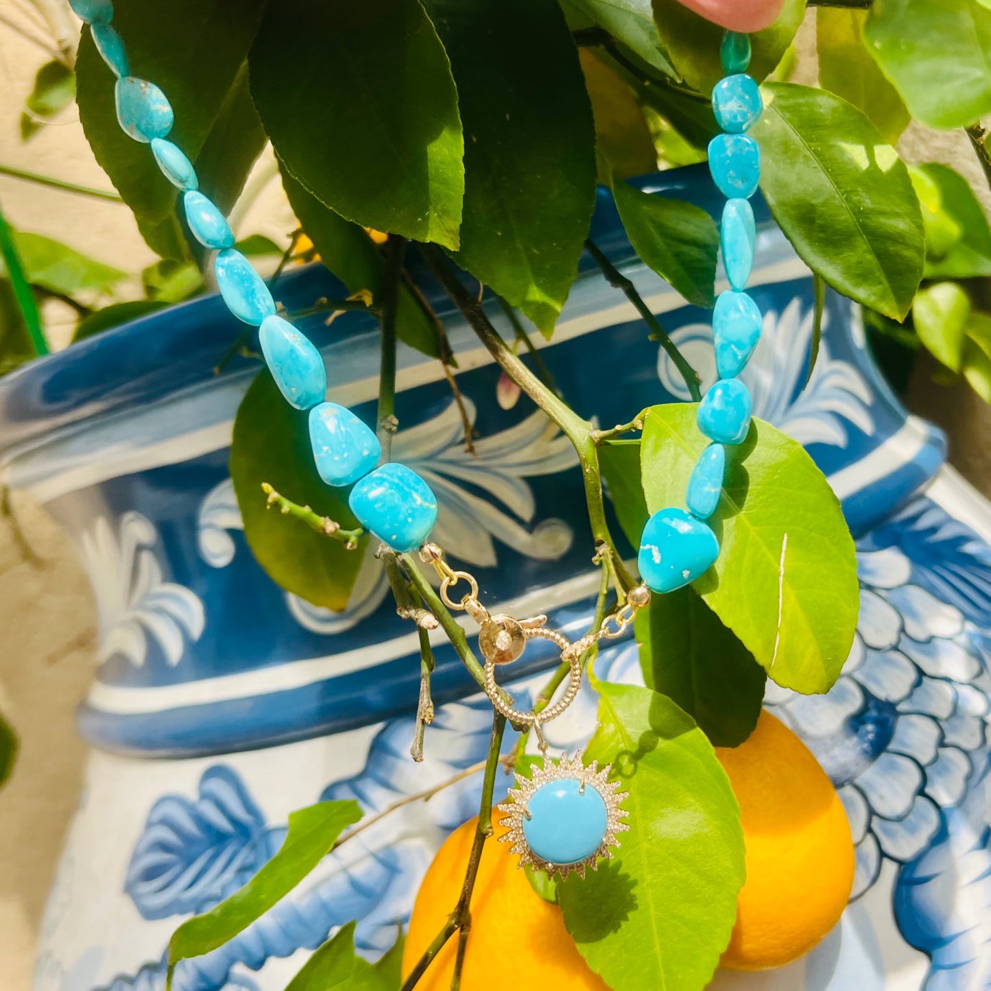 Turquoise Nugget Necklace