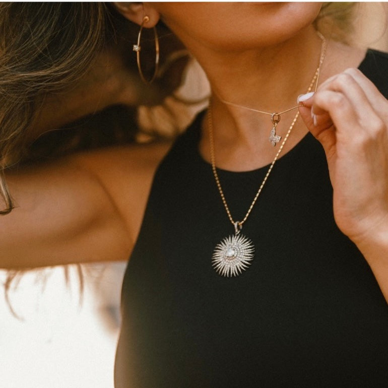 Pave Diamond Butterfly Pendant
