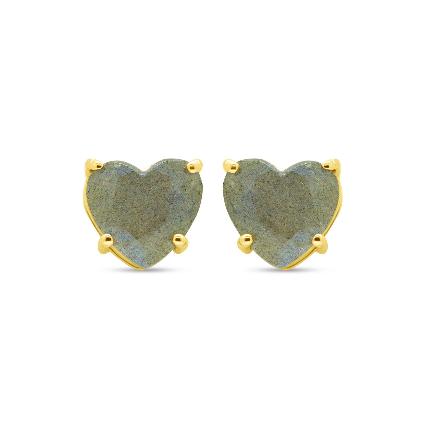 Gemstone Heart Studs
