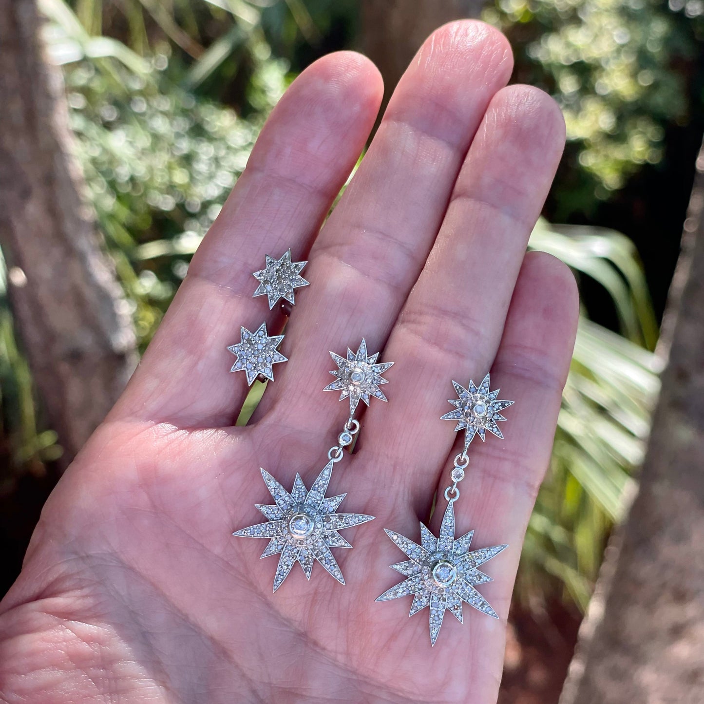 Double Star Drop Earrings - Kirsten Dexter