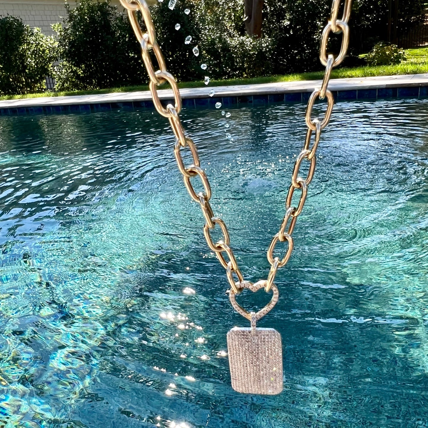 Pave Diamond Large Dog Tag