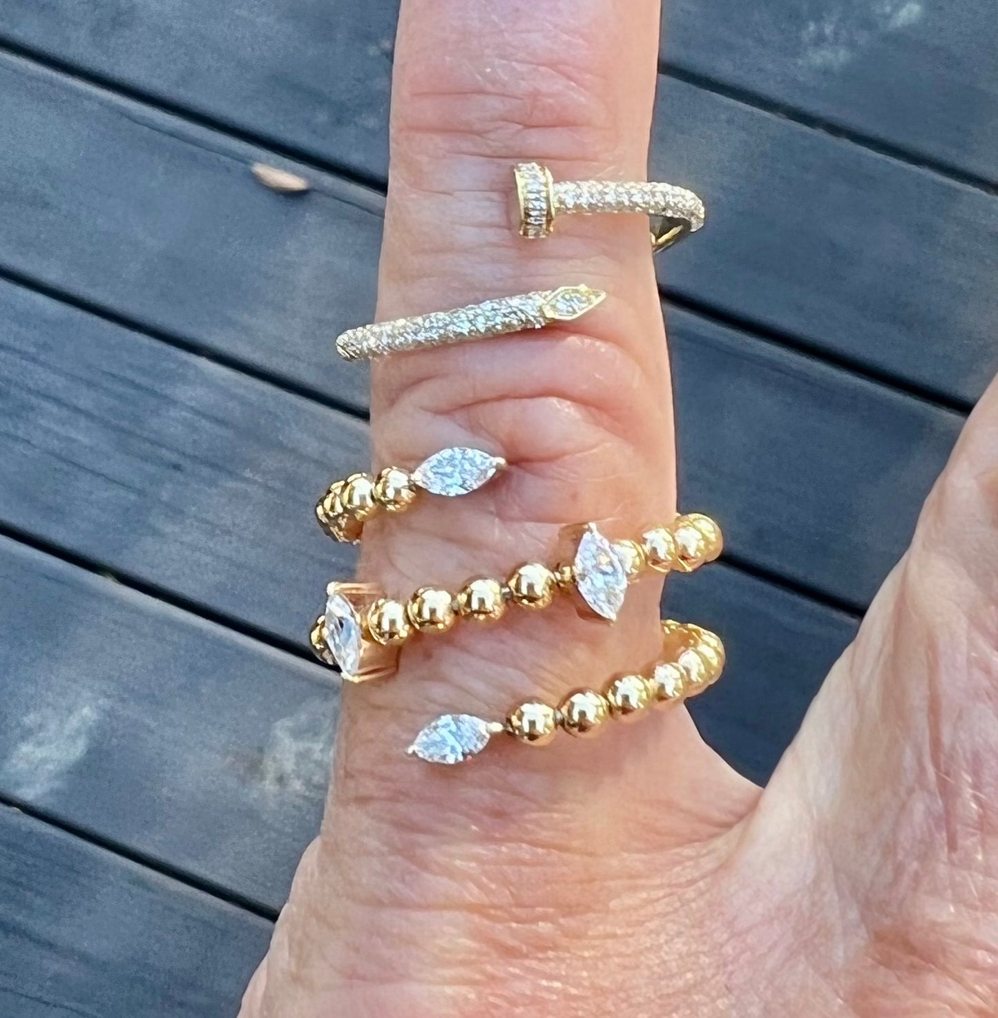 Marquise Diamond Wrap Ring
