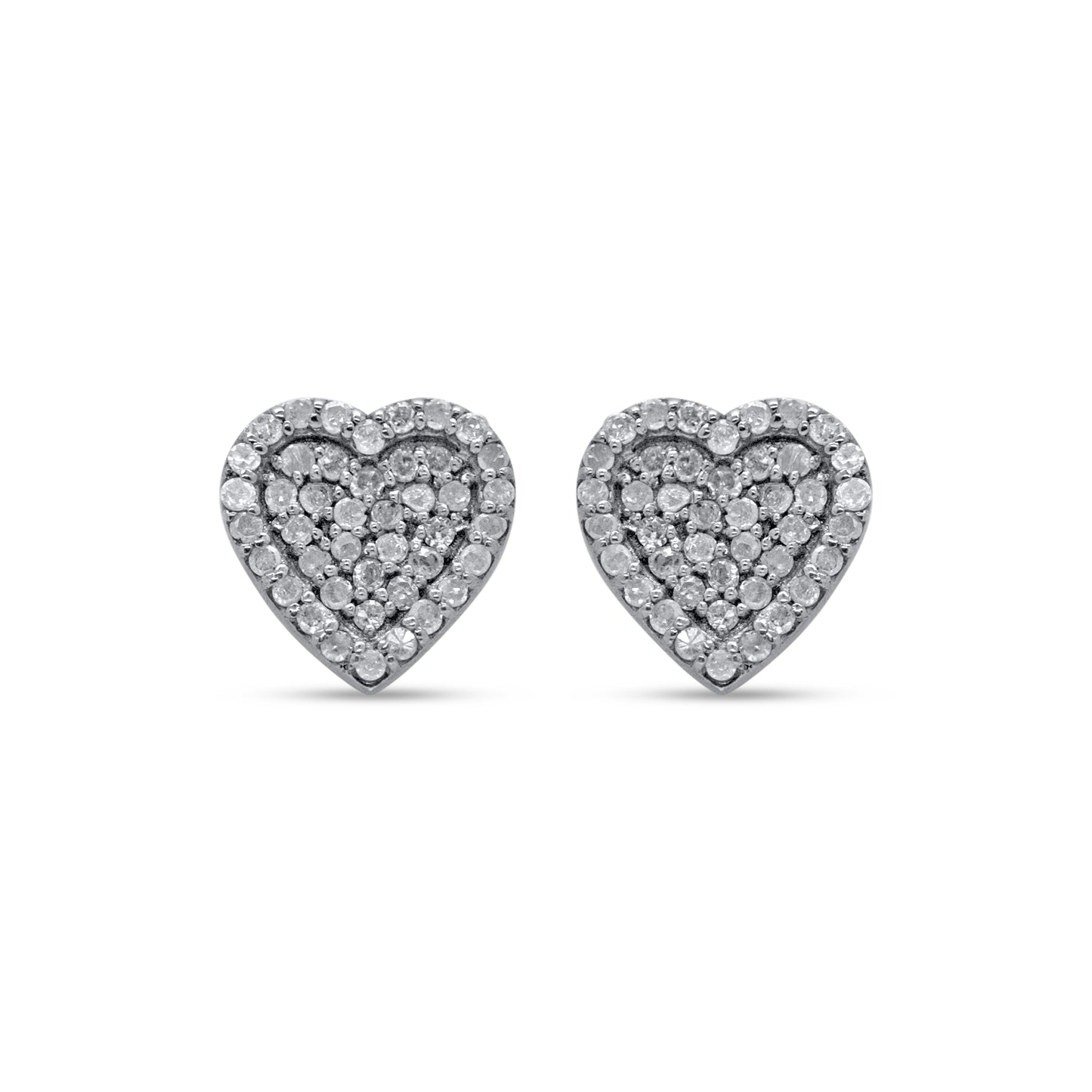 Diamond Heart Studs