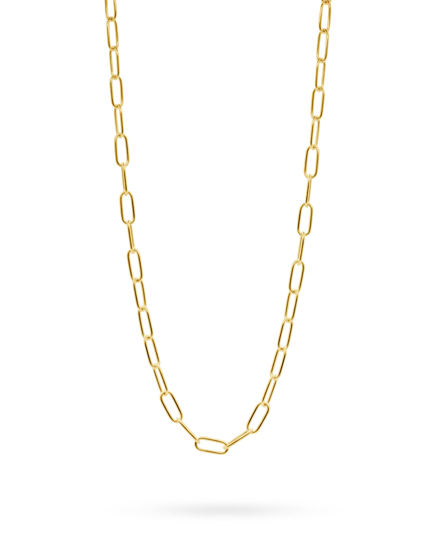 Rounded Paperclip Chain with Push Clasp