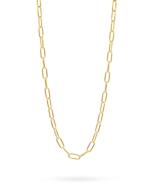 14K Rounded Paperclip Chain