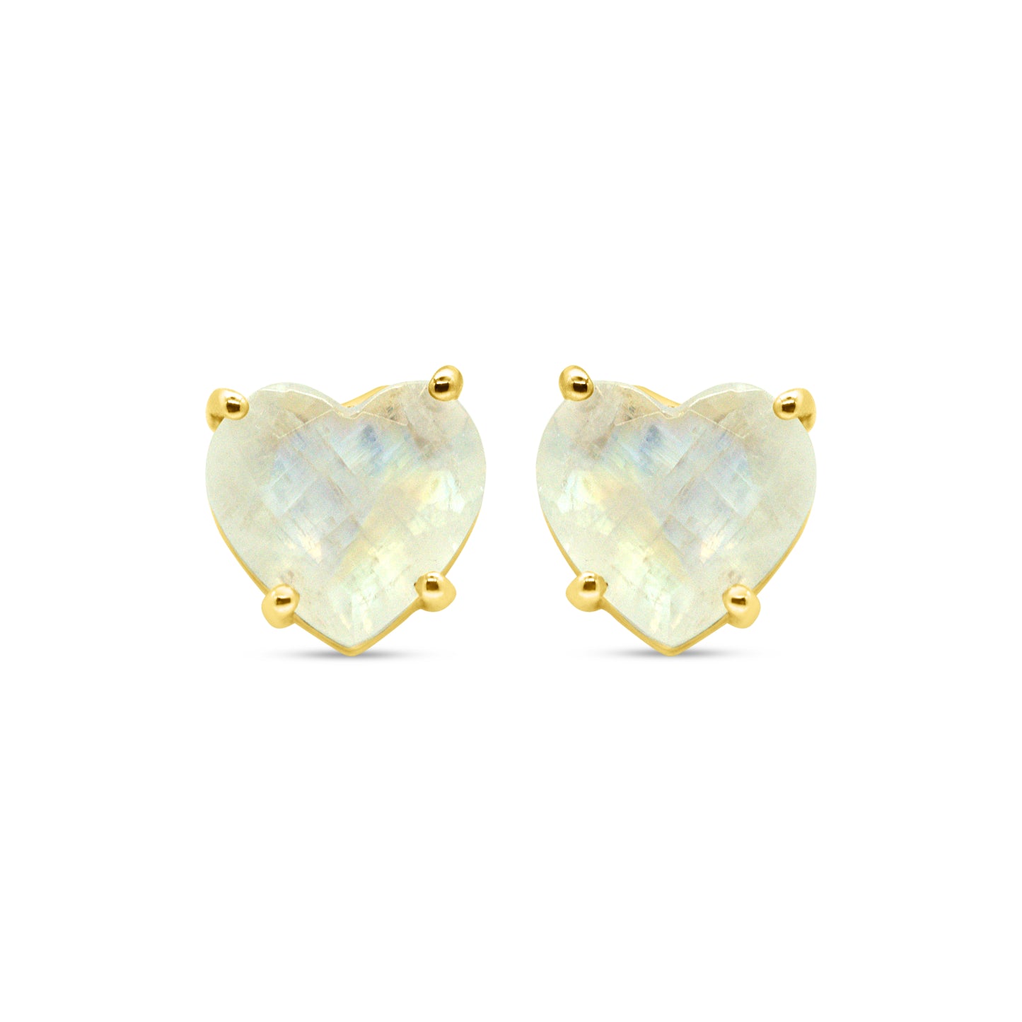 Gemstone Heart Studs