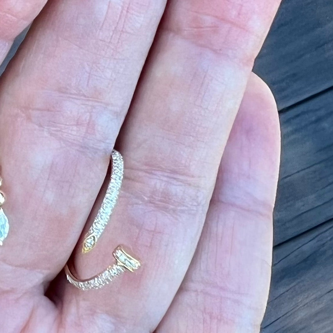 Diamond Nail Wrap Ring