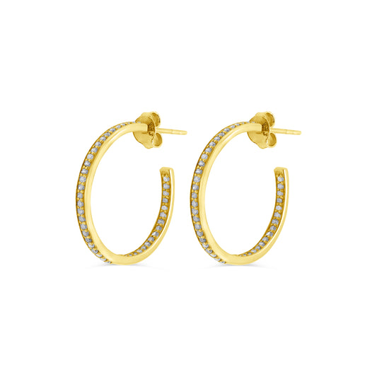 Inside Out Diamond Hoops