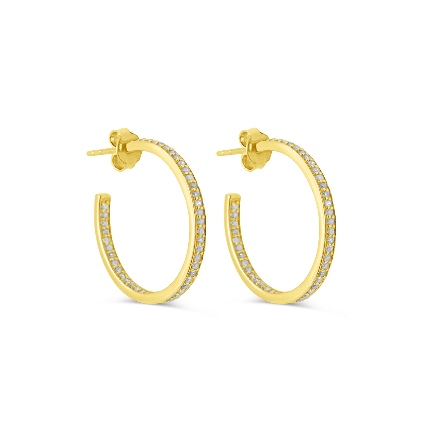 Inside Out Diamond Hoops