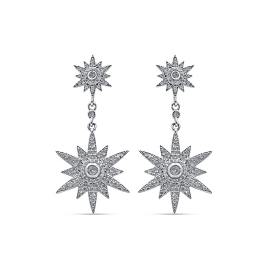 Double Star Drop Earrings