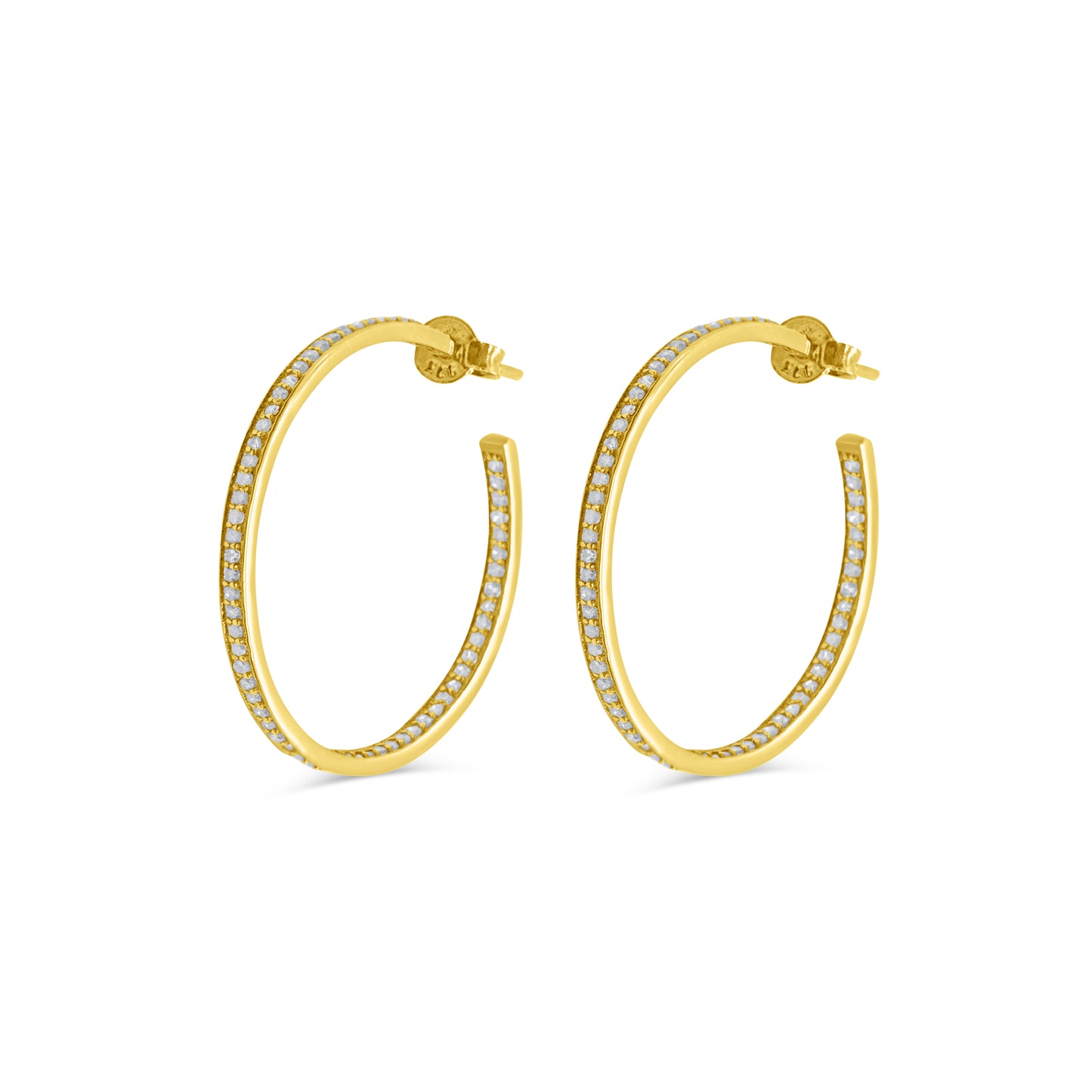 Inside Out Diamond Hoops