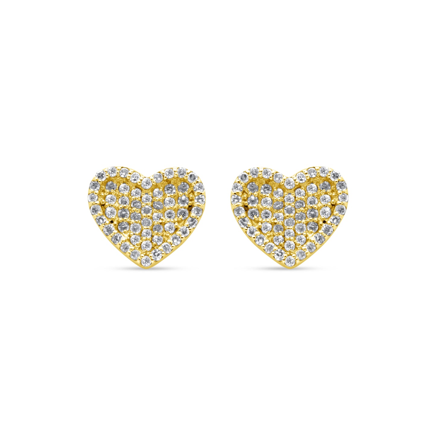 Diamond Heart Studs