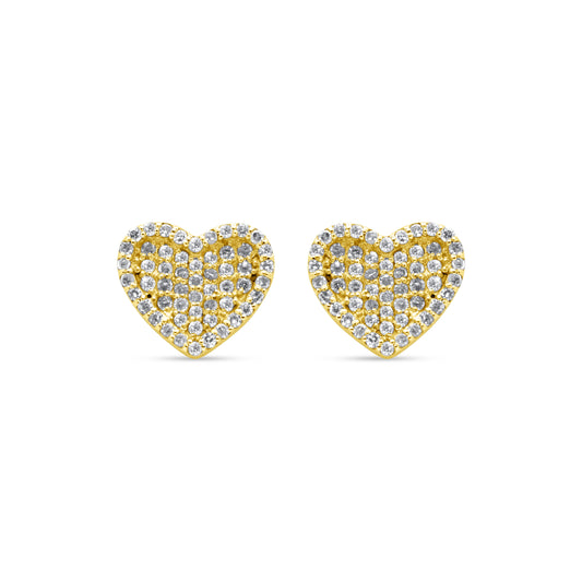 Diamond Heart Studs