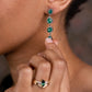 Gemstone Diamond Drop Earrings