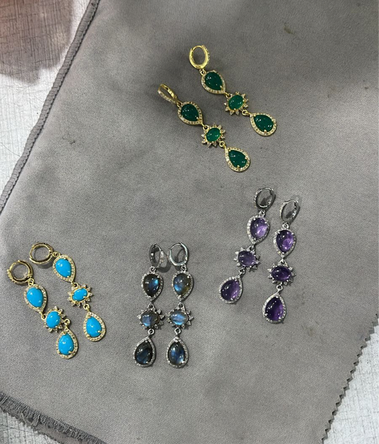 Diamond Gemdrop Earrings