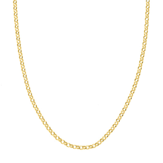 14K Gold Rolo Chain with Diamond Clasp