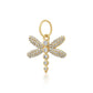 14K Gold Diamond Dragonfly