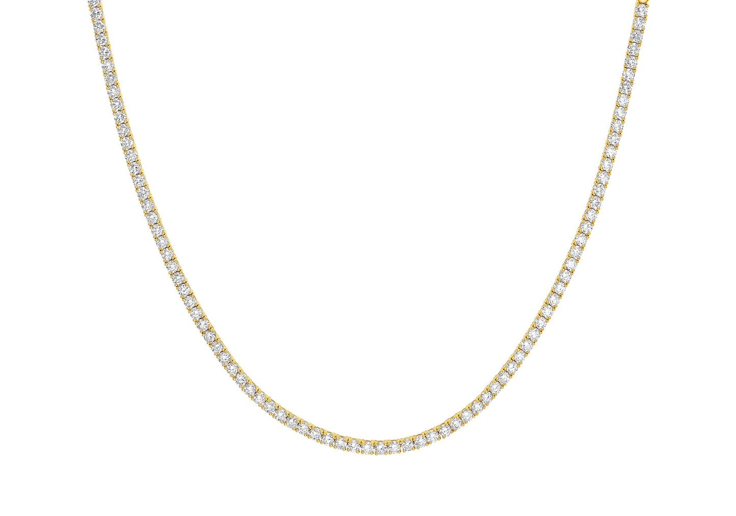 Round Diamond Tennis Necklace