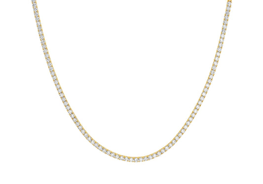 Round Diamond Tennis Necklace