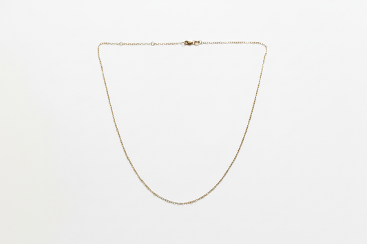 14K Gold Adjustable Chain - White Background