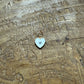 14K Gold Enamel Diamond Heart Charm